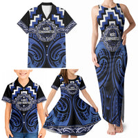 Aotearoa Ngati Tuwharetoa Personalised Family Matching Tank Maxi Dress and Hawaiian Shirt Maori Iwi Poutama Puhoro Tattoo LT14 - Polynesian Pride