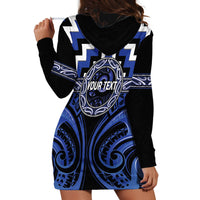 Aotearoa Ngati Tuwharetoa Personalised Hoodie Dress Maori Iwi Poutama Puhoro Tattoo LT14 - Polynesian Pride