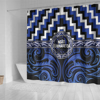 Aotearoa Ngati Tuwharetoa Shower Curtain Maori Iwi Poutama Puhoro Tattoo LT14 - Polynesian Pride