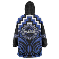 Aotearoa Ngati Tuwharetoa Personalised Wearable Blanket Hoodie Maori Iwi Poutama Puhoro Tattoo LT14 - Polynesian Pride
