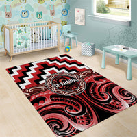 Aotearoa Te Arawa Area Rug Maori Iwi Poutama Puhoro Tattoo LT14 - Polynesian Pride