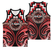 Aotearoa Te Arawa Personalised Basketball Jersey Maori Iwi Poutama Puhoro Tattoo LT14 - Polynesian Pride