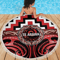 Aotearoa Te Arawa Beach Blanket Maori Iwi Poutama Puhoro Tattoo LT14 - Polynesian Pride
