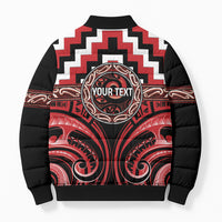 Aotearoa Te Arawa Personalised Bomber Puffer Jacket Maori Iwi Poutama Puhoro Tattoo LT14 - Polynesian Pride