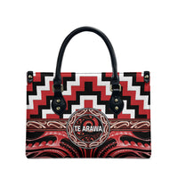 Aotearoa Te Arawa Leather Bag Maori Iwi Poutama Puhoro Tattoo LT14 - Polynesian Pride