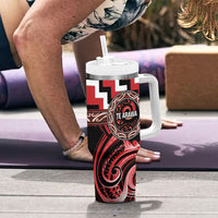 Aotearoa Te Arawa Personalised Tumbler With Handle Maori Iwi Poutama Puhoro Tattoo LT14 - Polynesian Pride