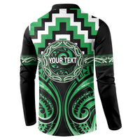 Aotearoa Ngai Tahu Personalised Button Sweatshirt Maori Iwi Poutama Puhoro Tattoo LT14 - Polynesian Pride