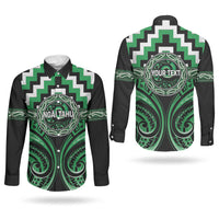 Aotearoa Ngai Tahu Personalised Couples Matching Summer Maxi Dress and Long Sleeve Button Shirt Maori Iwi Poutama Puhoro Tattoo LT14 - Polynesian Pride