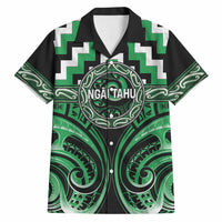 Aotearoa Ngai Tahu Personalised Hawaiian Shirt Maori Iwi Poutama Puhoro Tattoo LT14 Green - Polynesian Pride