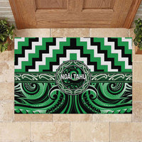 Aotearoa Ngai Tahu Rubber Doormat Maori Iwi Poutama Puhoro Tattoo LT14 Green - Polynesian Pride