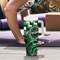 Aotearoa Ngai Tahu Personalised Tumbler With Handle Maori Iwi Poutama Puhoro Tattoo LT14 - Polynesian Pride