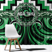 Aotearoa Ngai Tahu Window Curtain Maori Iwi Poutama Puhoro Tattoo LT14 - Polynesian Pride