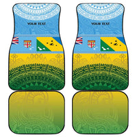 Personalised Malampa Fiji Day Car Mats 10 October Fijian Tapa Flag Style
