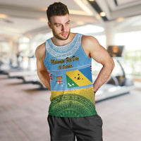 Personalised Malampa Fiji Day Men Tank Top 10 October Fijian Tapa Flag Style