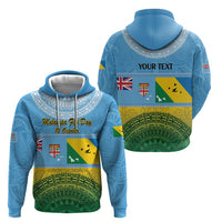 Personalised Malampa Fiji Day Zip Hoodie 10 October Fijian Tapa Flag Style LT14 - Polynesian Pride