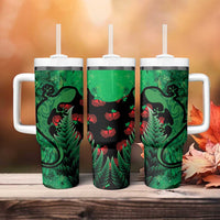 New Zealand Gecko Christmas Tumbler With Handle Meri Kirihimete Paua Shell Mix Pohutukawa