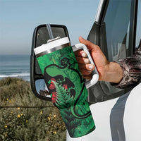New Zealand Gecko Christmas Tumbler With Handle Meri Kirihimete Paua Shell Mix Pohutukawa