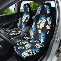 Blue Tropical Hawaii Car Seat Cover Seamless Monstera Plumeria Hawaiian Pattern - Polynesian Pride