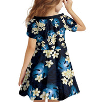 Blue Tropical Hawaii Family Matching Mermaid Dress and Hawaiian Shirt Seamless Monstera Plumeria Hawaiian Pattern LT14 - Polynesian Pride