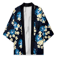 Blue Tropical Hawaii Kimono Seamless Monstera Plumeria Hawaiian Pattern - Polynesian Pride