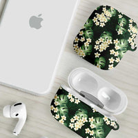 Green Tropical Hawaii AirPods Case Seamless Monstera Plumeria Hawaiian Pattern - Polynesian Pride
