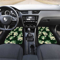 Green Tropical Hawaii Car Mats Seamless Monstera Plumeria Hawaiian Pattern - Polynesian Pride