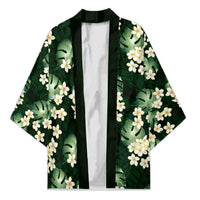 Green Tropical Hawaii Kimono Seamless Monstera Plumeria Hawaiian Pattern - Polynesian Pride