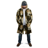 Gold Tropical Hawaii Cloak Seamless Monstera Plumeria Hawaiian Pattern - Polynesian Pride