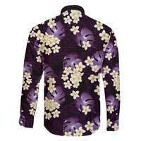 Purple Tropical Hawaii Family Matching Mermaid Dress and Hawaiian Shirt Seamless Monstera Plumeria Hawaiian Pattern LT14 - Polynesian Pride