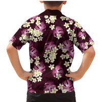 Pink Tropical Hawaii Family Matching Mermaid Dress and Hawaiian Shirt Seamless Monstera Plumeria Hawaiian Pattern LT14 - Polynesian Pride