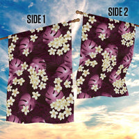 Pink Tropical Hawaii Garden Flag Seamless Monstera Plumeria Hawaiian Pattern - Polynesian Pride