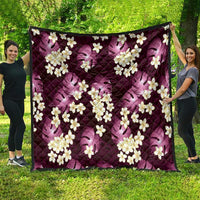 Pink Tropical Hawaii Quilt Seamless Monstera Plumeria Hawaiian Pattern - Polynesian Pride