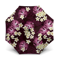 Pink Tropical Hawaii Umbrella Seamless Monstera Plumeria Hawaiian Pattern - Polynesian Pride