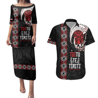 Aotearoa Toitu Te Tiriti Couples Matching Puletasi and Hawaiian Shirt Honour The Treaty Maori Haka