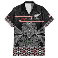 Aotearoa Toitu Te Tiriti Family Matching Off Shoulder Short Dress and Hawaiian Shirt Stand Together! Stand Stronger! - NZ Tiki