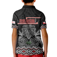 Aotearoa Toitu Te Tiriti Kid Polo Shirt Stand Together! Stand Stronger! - NZ Tiki