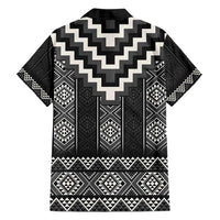 Black Taniko Aotearoa Family Matching Puletasi and Hawaiian Shirt Niho Taniwha Mix Poutama LT14