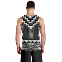 Black Taniko Aotearoa Men Tank Top Niho Taniwha Mix Poutama LT14