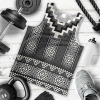 Black Taniko Aotearoa Men Tank Top Niho Taniwha Mix Poutama LT14