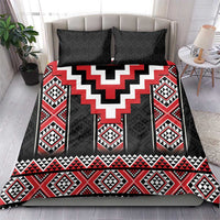 Red Taniko Aotearoa Bedding Set Niho Taniwha Mix Poutama LT14 - Polynesian Pride