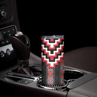 Red Taniko Aotearoa Skinny Tumbler Niho Taniwha Mix Poutama LT14
