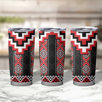 Red Taniko Aotearoa Tumbler Cup Niho Taniwha Mix Poutama LT14