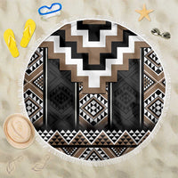 Brown Taniko Aotearoa Beach Blanket Niho Taniwha Mix Poutama LT14