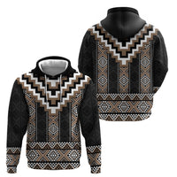 Brown Taniko Aotearoa Hoodie Niho Taniwha Mix Poutama LT14