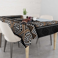 Brown Taniko Aotearoa Tablecloth Niho Taniwha Mix Poutama LT14