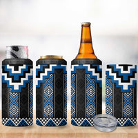 Blue Taniko Aotearoa 4 in 1 Can Cooler Tumbler Niho Taniwha Mix Poutama LT14