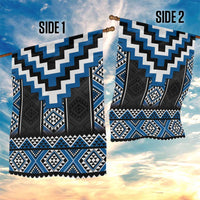 Blue Taniko Aotearoa Garden Flag Niho Taniwha Mix Poutama LT14