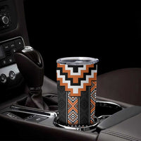Orange Taniko Pattern Aotearoa Tumbler Cup Niho Taniwha Mix Poutama LT14