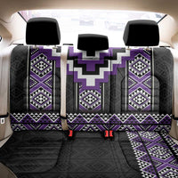 Purple Taniko Pattern Aotearoa Back Car Seat Cover Niho Taniwha Mix Poutama