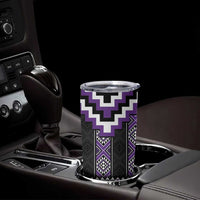 Purple Taniko Pattern Aotearoa Tumbler Cup Niho Taniwha Mix Poutama LT14